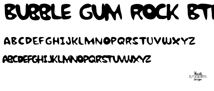 Bubble Gum Rock BTrial font
